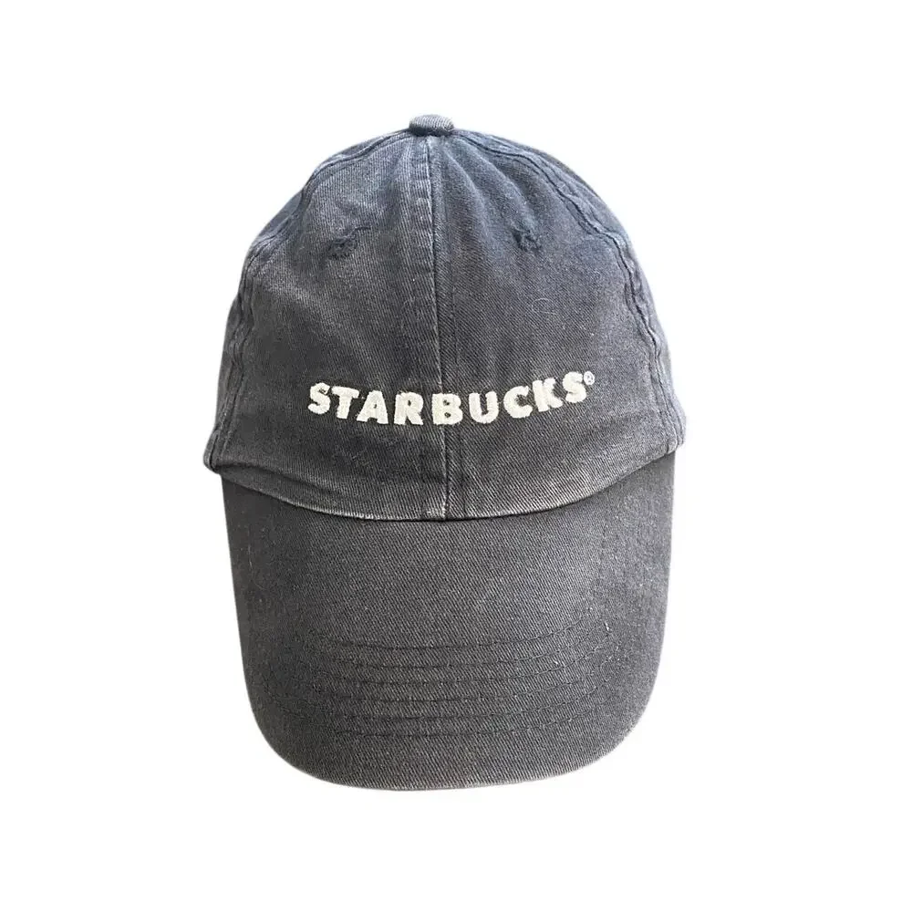 Starbucks‎ Black Logo Dad Hat Adjustable Cotton Baseball Cap Y2K Normcore